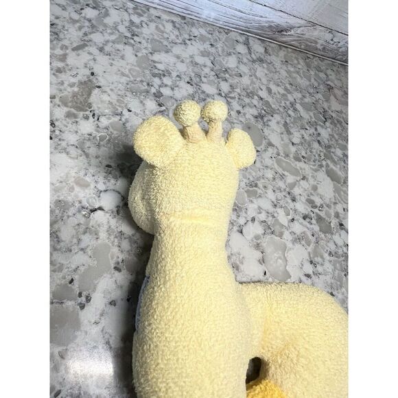 Vintage Baby Carters Giraffe Stuffed Plush Rattle Toy Blue Green Pink Spots - Picture 5 of 6
